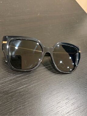 Michael Kors Black Sunglasses with Gold-Trim Temples
